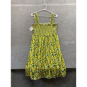 Factory Connection Sundress Womens 2XL Multicolor Geometric Smocked Square Neck